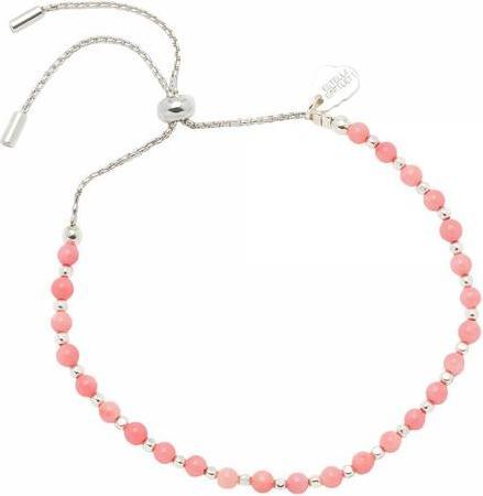 Estella Bartlett Gemstone Armband "Amelia" - Friendship Coral Achat (20.80 cm, 925 versilbert, Coral Achat)