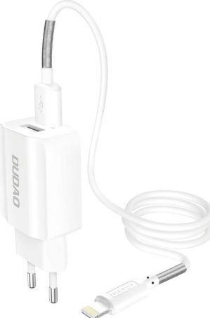 Produktbild Dudao EU charger 2xUSB 2.4A 5V white Lightning cab (12 W)