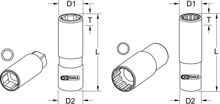 Produktbild KS Tools 1/2 Stecknuss für Zündkerzen. 14mm 911.1590 (14 mm)