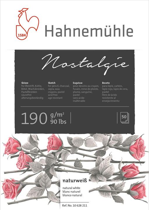 Produktbild Hahnemühle Skizzenbuch Nostalgie A 5 50 Blatt 190 g (A5, Harter Einband)