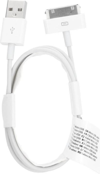 Productafbeelding OEM Cable Cable USB A to iPhone 30-pin (iPhone 4) 1A C606 1 m white (1 m)