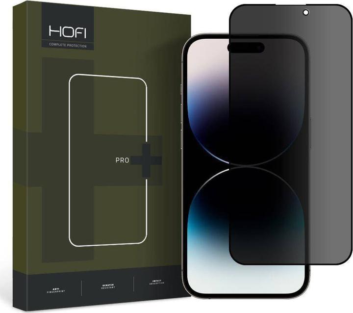 Actual product image Hofi tempered glass IPHONE 14 PRO MAX Anti Spy Glass Pro+ Privacy (1 Piece, Apple iPhone 14 Pro Max)
