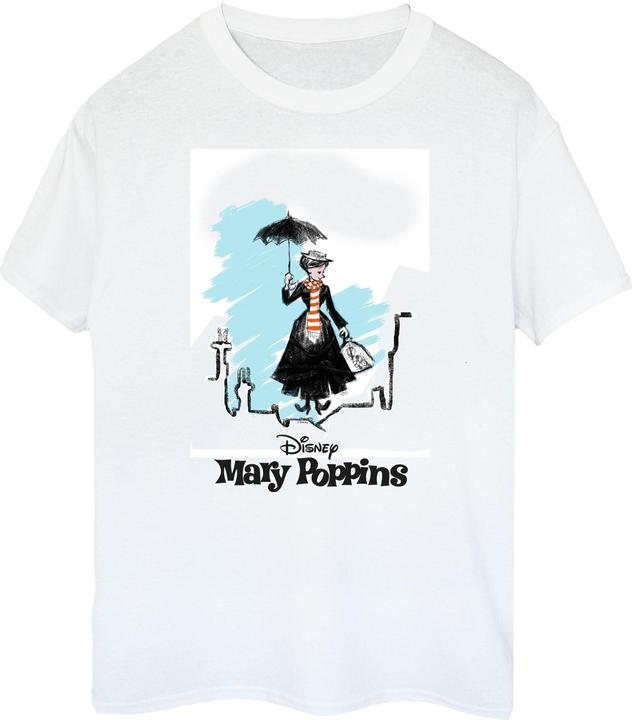 Immagine prodotto Disney Mary Poppins Rooftop Landing Colour Maglietta Donna (XXL)