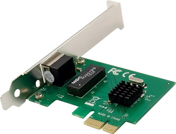 Image du produit InLine Carte réseau Gigabit, 1x RJ45 1Gb/s, PCIe x1, avec slot low profile (PCIe)