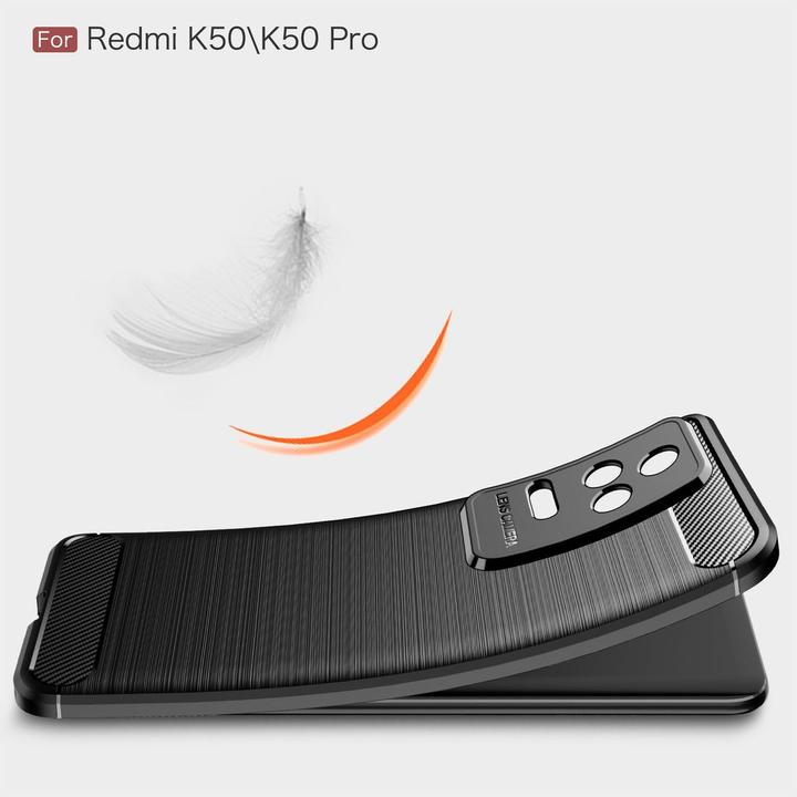 Produktbild König Design Hülle Handy Schutz für Xiaomi Redmi K50 Pro Case Cover Tasche Carbon Etui Bumper (Xiaomi Redmi K50 Pro)