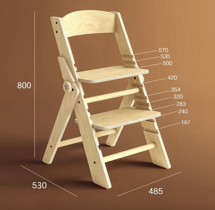 Image du produit Montessori Chaise haute pour escalier - réglable - ® tripp chair ® by Busy Kids (Chaise haute)
