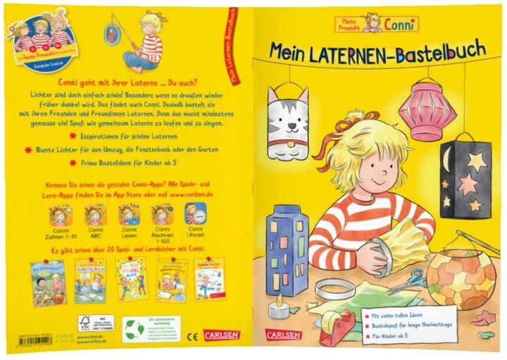 Actual product image Conni Gelbe Reihe (Beschäftigungsbuch): Mein Laternen-Bastelbuch (German, Hanna Sörensen, Ulrich Velte, 2023)