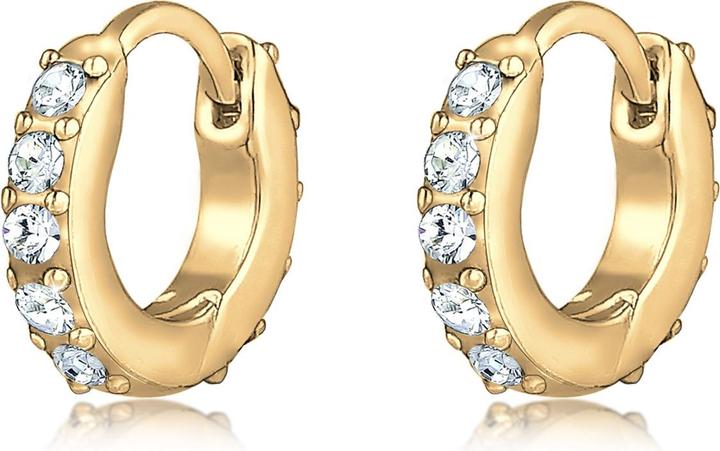 Image du produit Elli Creolen Minimal mit Kristallen (Argent Sterling)