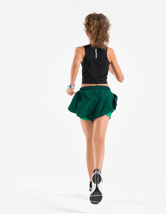 Produktbild Kiprun Tanktop Croptop Running atmungsaktiv Mädchen - 900 schwarz (8, 9, 10)
