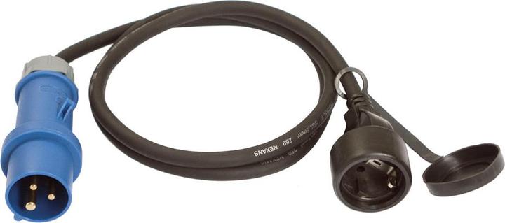 Image du produit As - Schwabe Câble adaptateur CEE avec couvercle à charnière (1.50 m, CEE 7/3)