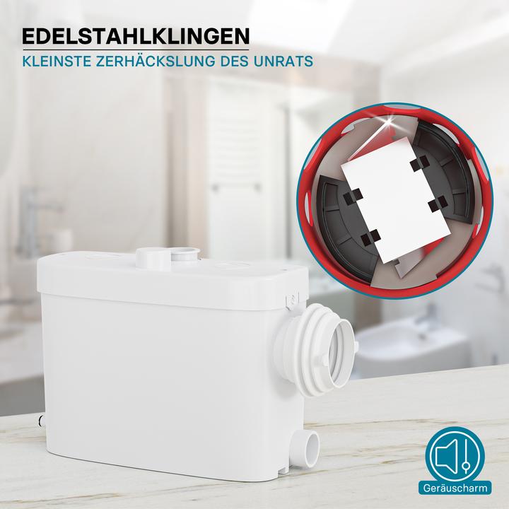 Produktbild Wiltec 3/1 Kleinhebeanlage 450W Seite Hebeanlage Häcksler Schmutzwasser Fäkalien