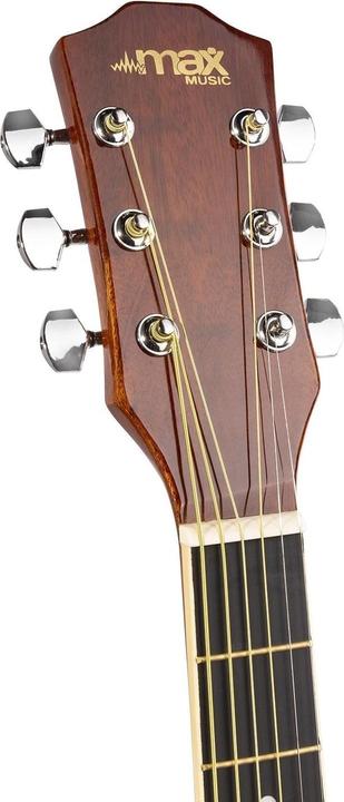 Actual product image Max Acoustic Guitar SoloJam Set Dark Natural (Acoustic guitar set, Rosewood, Linden)
