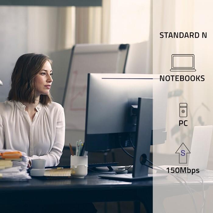 Actual product image Qoltec 57007 Wireless Mini Bluetooth USB WiFi Adapter (Transmitter & Receiver)