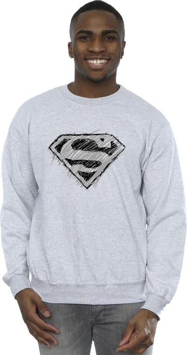 Actual product image Mens Superman Logo Sketch Sweatshirt (XL)