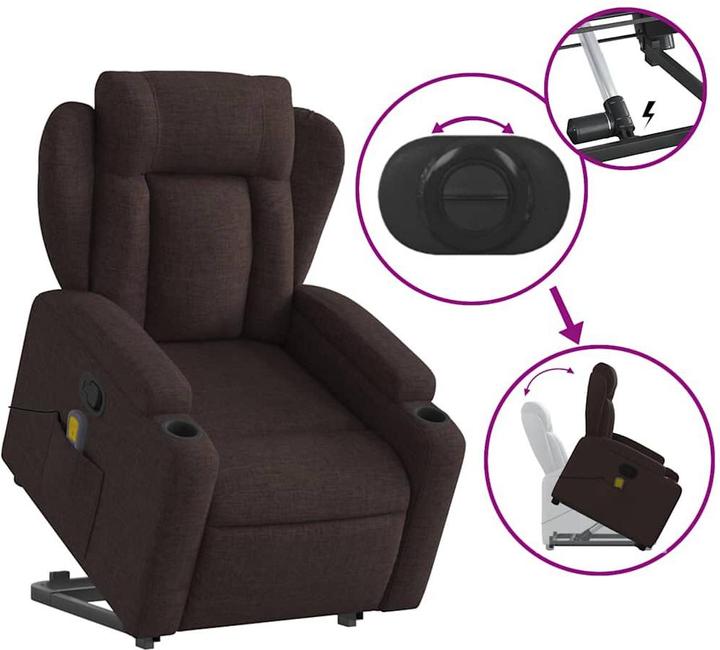 Produktbild VidaXL Massagesessel mit Aufstehhilfe Stoff