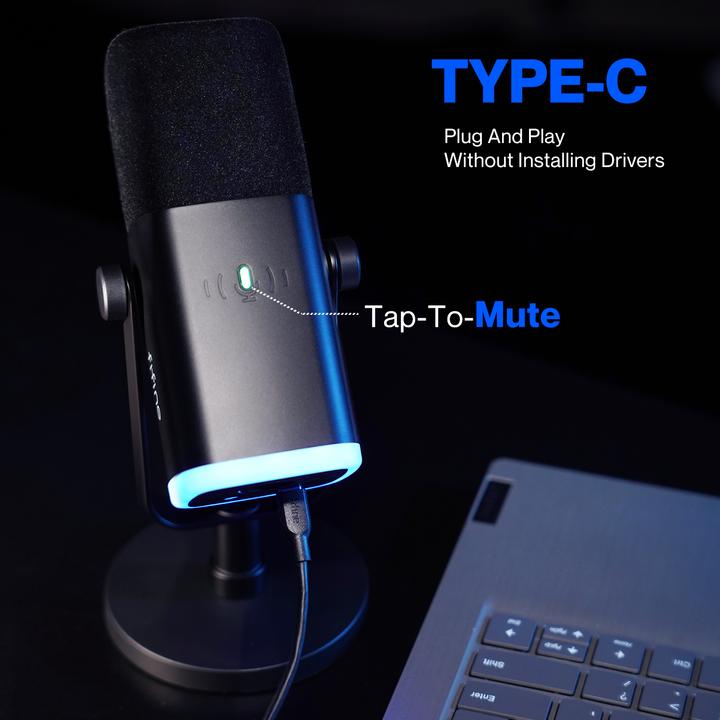 Productafbeelding Fifine AM8 condensatormicrofoon 3,5 mm, USB-C en XLR