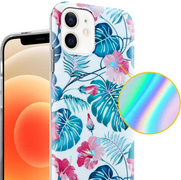 Produktbild Cadorabo IMD TPU Bunte Blumen & Blätter Cover (Apple iPhone 12, Realme 12 Pro+)
