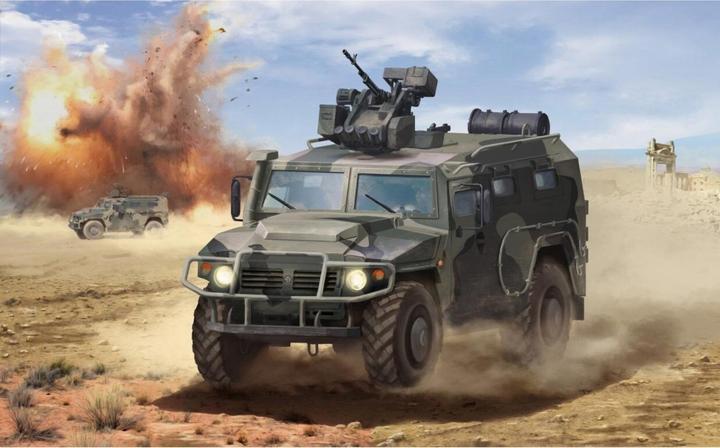 Actual product image 1:35 GAZ Tiger w/Arbalet