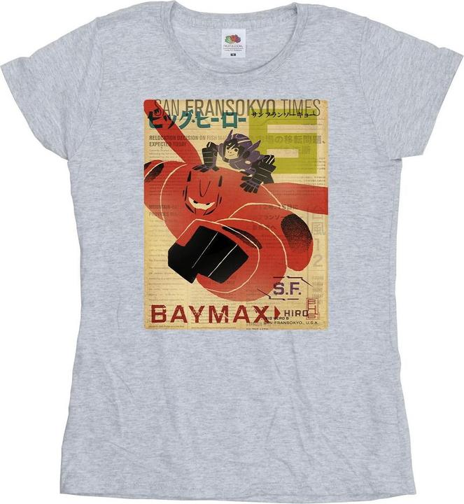 Produktbild Disney Big Hero 6 Baymax Flying Baymax Newspaper TShirt (L)