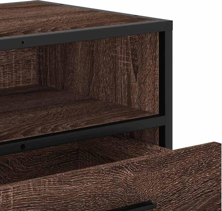 Actual product image VidaXL TV cabinet Lowboard TV cabinet TV table Brown oak look (100 x 34.5 x 40 cm)
