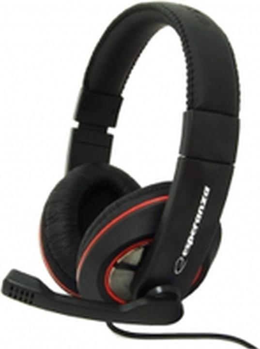 Image du produit Esperanza EH118 Casque et écouteurs filaires Bandeau Appels/Musique Noir Rouge (Filaire)