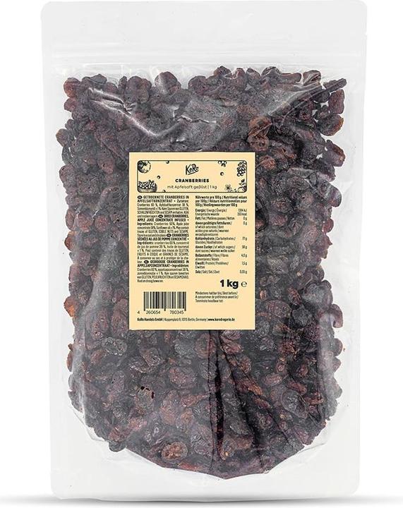 Actual product image KoRo Cranberries sweetened with apple juice (1000 g)