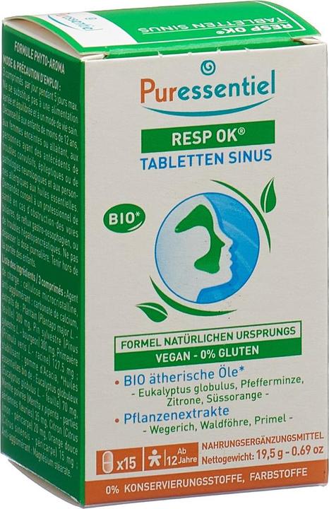 Produktbild Puressentiel Atemwege Sinus Tabl (15 Stück, Tabletten, 77 g)