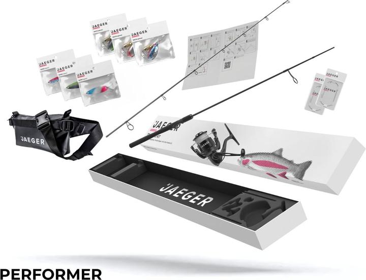 Jaeger Trout Go Kit - Forellen Starter Combo (Spinnrute, 210 cm)