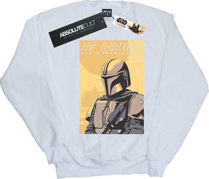 Actual product image Star Wars Mens The Mandalorian Art Poster Sweatshirt (XXL)