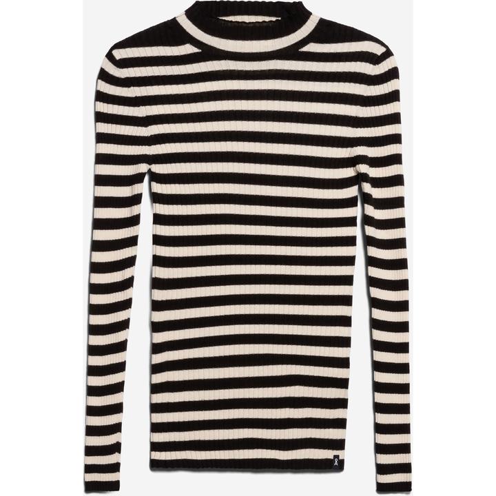 Produktbild Armedangels Alaania Pullover Stand-Up Collar Black/Oatmilk (XS)