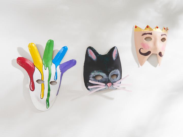 Image du produit VBS Masques pour enfants, papier mâché, lot de 6