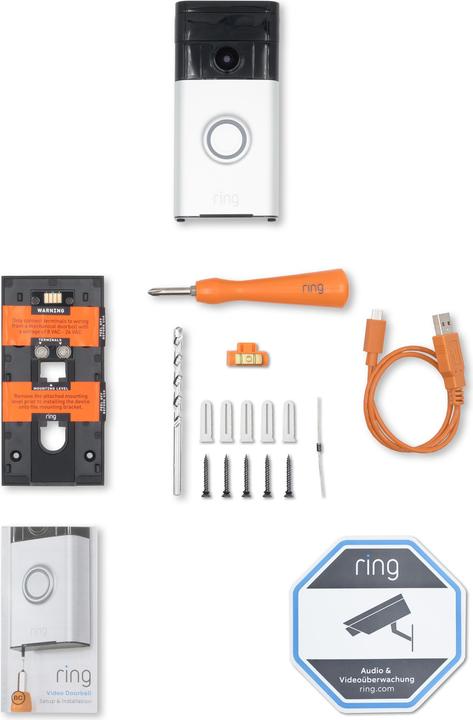 Produktbild Ring Video Doorbell 1 (App, WLAN, Kabellos, Kabelgebunden)