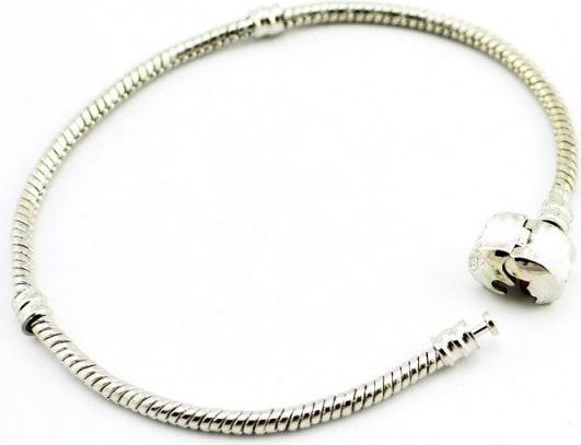 Produktbild Hermex Armband versilbert für Beads / Charms - 18cm Silbrig (18 cm, Metallegierung)