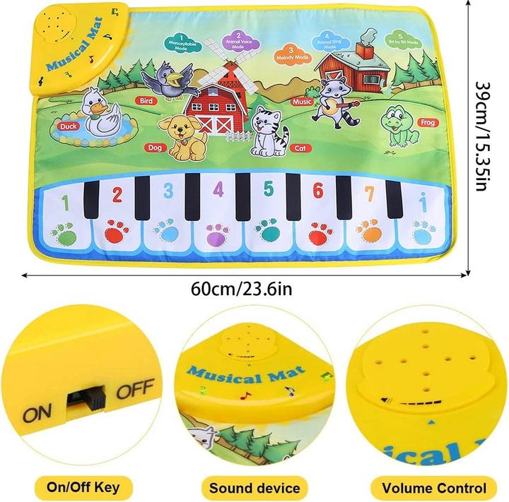 Immagine prodotto Activity Board Tappetino musicale per bambini 60 x 39 cm, tastiera da pavimento per bambini, tappetino per