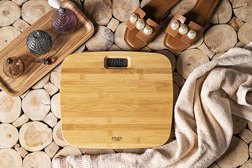 Produktbild Adler Bathroom Bamboo Scale AD 8173 Maximum weight (capacity) 150 kg, Accuracy 100 g (150 kg)