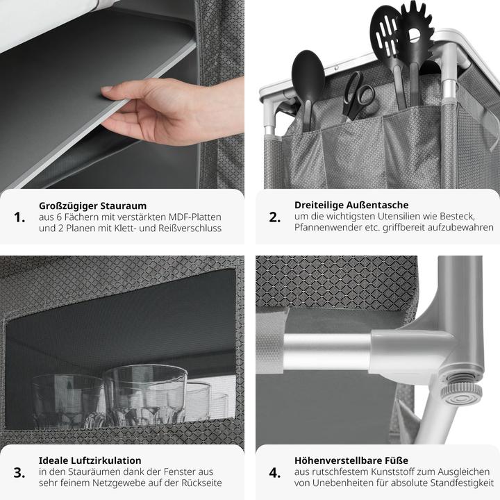 Actual product image tectake Camping kitchen