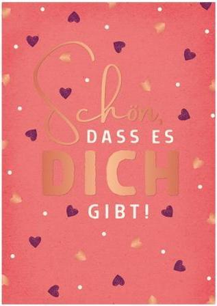 Produktbild Postkarte Vintage Art bedruckt mit Muster Herzen und Text Schön