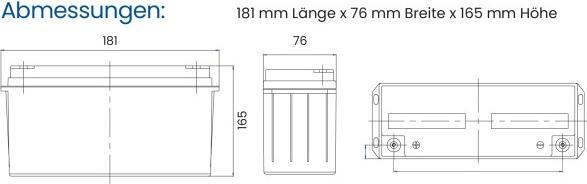 Image du produit Q-Batteries Batterie au lithium 12-24 12,8V 24Ah 307,2Wh, batterie LiFePO4 (12.80 V, 24 Ah)