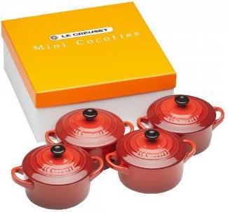 Productafbeelding Le Creuset Mini Cocotte Set van 4 "Kersenrood