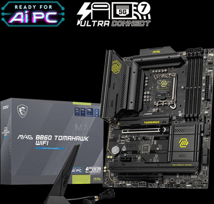 Actual product image MSI MAG B860 TOMAHAWK WIFI (LGA 1851, Intel B860, ATX)