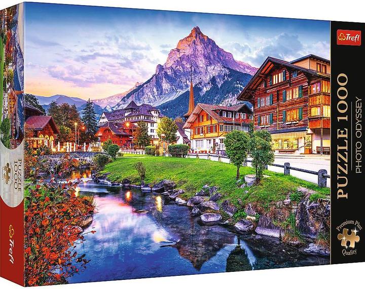 Immagine prodotto Trefl Puzzle Premium Plus 1000 - Città nelle Alpi, Svizzera (1000 pezzi)