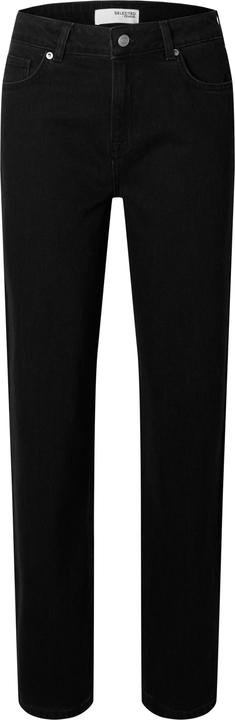 Selected Femme Schwarze Straight Fit Jeans