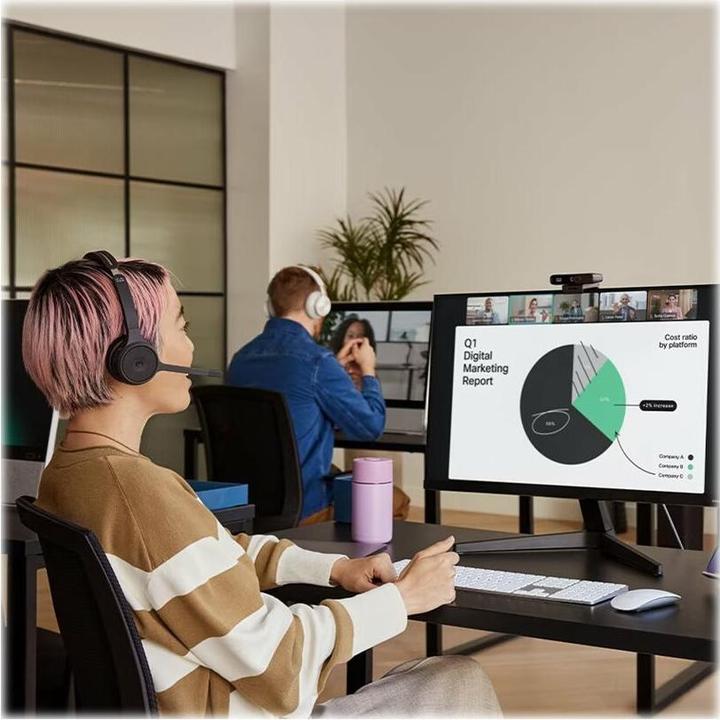 Produktbild Cisco Headset 722 Wireless Dual+Stand Carbon Black Usba Bundle (Kabellos, USB-A)