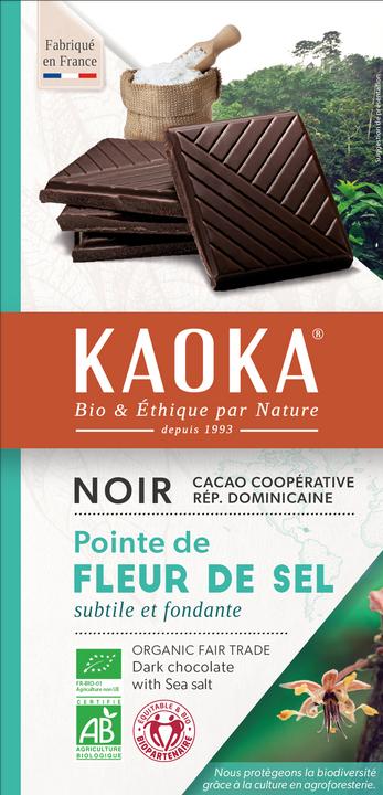 Produktbild Kaoka Dunkle Schokolade Mit Meersalz (100 g)