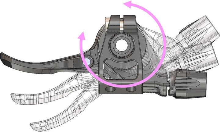 Actual product image BikeYoke Control lever Triggy Alpha lever Short version, without clamp
