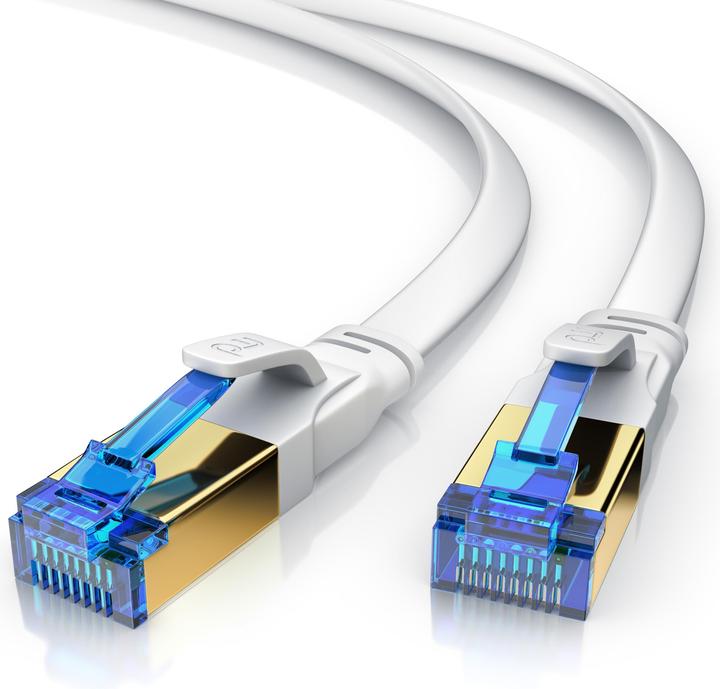 Produktbild Primewire CAT 8.1 Netzwerkkabel Flach - LAN Patchkabel Datenkabel - Flachbandkabel Verlegekabel - Cat 6 Cat 7 (U/FTP, CAT8.1, 2 m)