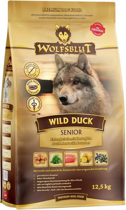 Actual product image Wolfsblut Dry food Dog Wild Duck, 12.5 kg (Senior, 1 pcs., 12500 g)