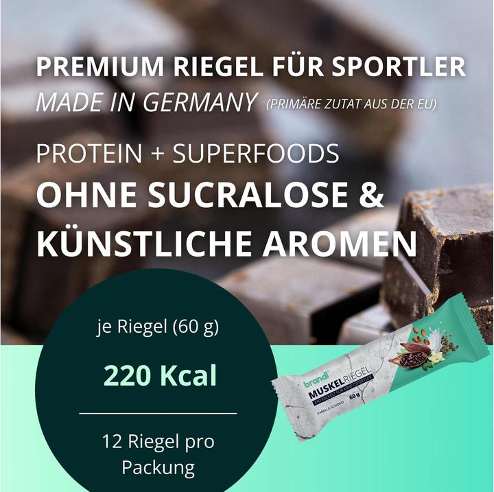Immagine prodotto Brandl-Nutrition Riegel Schokolade/Vanilla (Cioccolato alla vaniglia, 12 pz., 720 g)