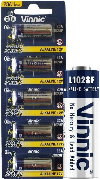 Actual product image Vinnic Battery for car remote control (5 pcs., A23, 54 mAh)