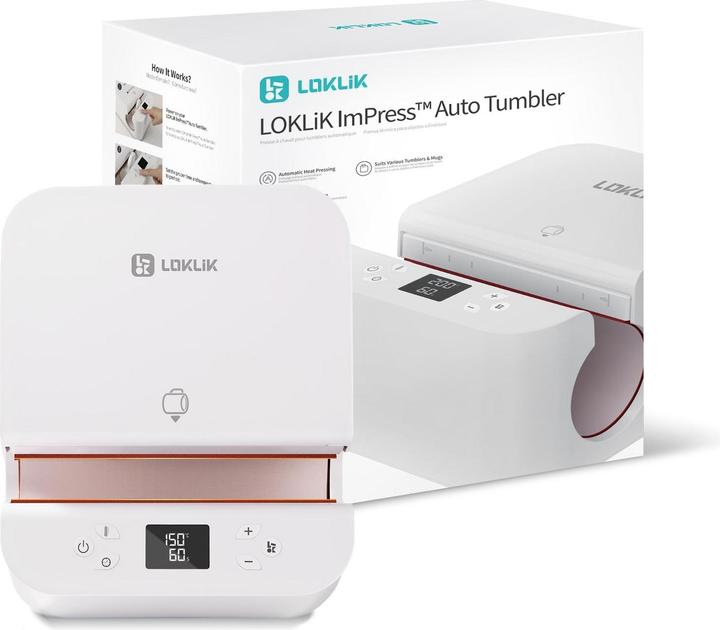 Actual product image Loklik Auto Tumbler Heat Press *white* (Accessories)